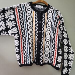 Vintage Kitty Hawk by Vivian Want patterned sweater
